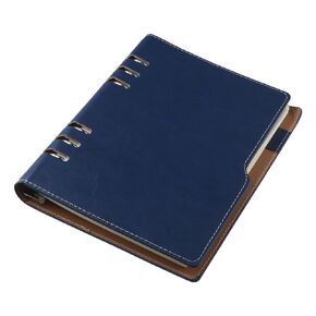 جهاز كمبيوتر محمول من جلود Allcoupon A5 القابل لإعادة الملء ، Blue Hardcover Notebook Daily Planner ، مع موثق 6 حلقات للرجال