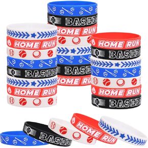 Fancy Land 35 Silicone Baseball Motivational Bracelets for Kids baseball Gift Party Supply in Kuwait