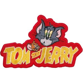 C&D Visionary Tom & Jerry Logo Patch, Red, Yellow