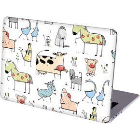 Case Compatible with MacBook Pro 13 inch, Hard Protective Shell with Keyboard Cover ( M1 A2338 A2289 A2251 A2159 A1989 A1706 A1708, 2016-2020 Release) - Farm Animals Pattern