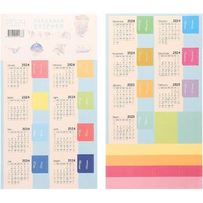 Operitacx 2024-2025 Calendar Stickers, 10pcs Monthly Index Tabs Planner Adhesive Divider 15 Month Labels Page Marker Planner Stickers Adhesive Notepad Indexes Stickers, 2024.01-2025.03