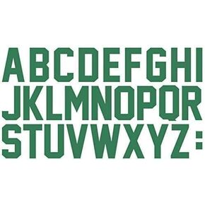 52 Pieces 4 Inch Iron On Letters A to Z Heat Transfer Letters Paper for Sport Jersyes T Shirts Team Name(Green)