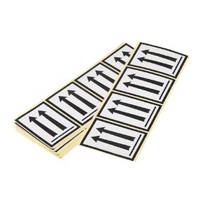 MECCANIXITY Rectangle Black Arrows This Side Up Safe Handling Stickers for Shipping and Packing White with Black Words 2.88 x 4inch Pack of 50