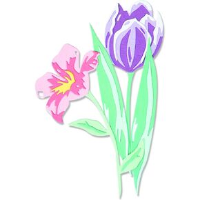 Sizzix Thinlits Die Set 11PK Layered Spring Flowers by Lisa Jones, 665812