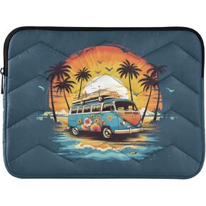 Cartoon Vw Bus Laptop Sleeve Case Notebook Computer Cover Briefcase Tablet Laptop Bag for 13-14 inch, A06D24018