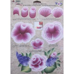 Donna Dewberry Plaid Folk Art One Stroke Cabbage Rose Flowers & Leaves Reusable Painting Teaching Guide: