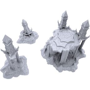 Dark Elves Corruption Island & Pillars by Makers Anvil - Compatible with Dungeons and Dragons (DND), 28mm Miniature Wargaming, Tabletop RPGs, Wargame Scenery