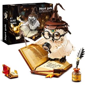 MOC Magic Owl Animal Building Set- Compatible with Lego for Adults, Ideas Potter Collectible Harry Bird Model, Creative Gifts for Adults or Teens Kids 8+