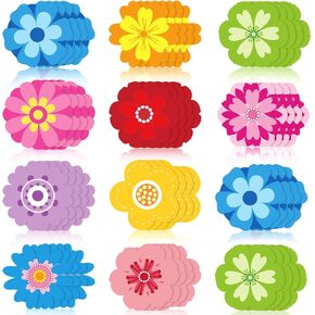 Zhanmai 60 Pads 1200 Sheets Spring Theme Memo Pads Floral Self Stick Notepads Flowers Sticky Notes Colorful Flower Sticky Notepads Floral Stickers Sticky Notes for Spring School Party Favors10 Styles