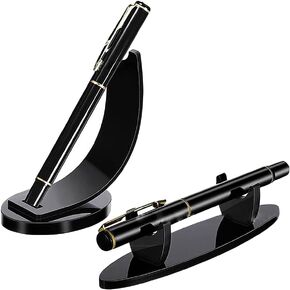 2 PCS Acrylic Desk Holders Desk Top Single Pen Mostmers Ballpoint Pen Display Display Display Display Display Desktop Desktop Pen Formizers for Home School Office Black
