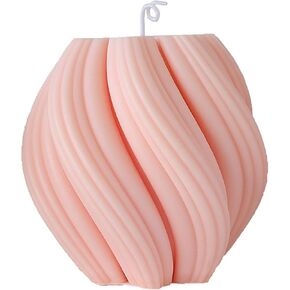 Grainrain Silicone Geometric Candle Mould 3D Modern Abstract Art Soap Wax Resin Mold Wave Rotatio Middle Size (F18-G64)