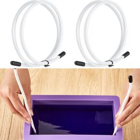2 Pcs Soap Swirl Tools Bendable Soap Making Tool Supplies Cold Process Hanger Swirl Accessories for Adjustable Hanger Wire for Molds Up to 18"