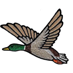 Mallard Duck Patch Embroidered Iron-On Applique Hunting Animal Souvenir