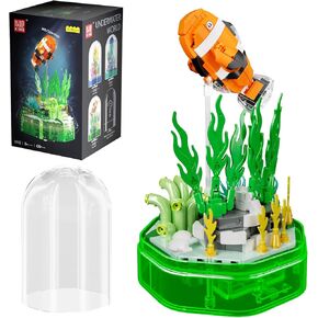Sea Creature Collections Jellyfish Building Sets with Seaweed and Coral, 10101 Sea Animal Building Kits for Adults and Kid Boys Girls 8 9 10, 405 PCS Natural Style Ocean STEM Toy Music Box with Lights