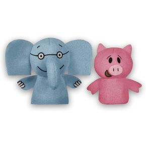 YOTTOY Mo Willems Collection | Elephant & Piggie Pair of Finger Puppets