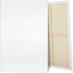Pre Stretched Canvases for Painting 24x36 2 Pack Large Blank Canvas Boards for Acrylic Pouring and Oil Painting, 100% Cotton, 5-Time Gesso Primed