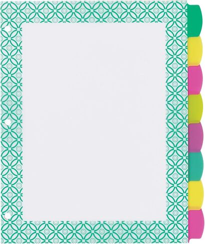 Avery Ultralast Big Tab Plastic Dividers for 3 Ring Binders, 8-Tab Set, Multicolor with White Labels, 1 Set (24901) in Saudi Arabia