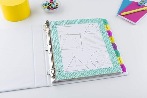 Avery Ultralast Big Tab Plastic Dividers for 3 Ring Binders, 8-Tab Set, Multicolor with White Labels, 1 Set (24901) in Saudi Arabia