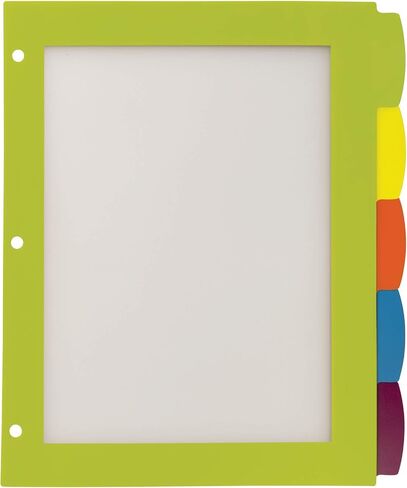 Avery Ultralast Big Tab Plastic Dividers for 3 Ring Binders, 8-Tab Set, Multicolor with White Labels, 1 Set (24901) in Saudi Arabia