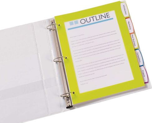 Avery Ultralast Big Tab Plastic Dividers for 3 Ring Binders, 8-Tab Set, Multicolor with White Labels, 1 Set (24901) in Saudi Arabia