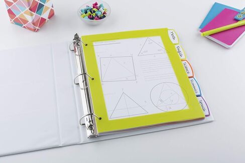 Avery Ultralast Big Tab Plastic Dividers for 3 Ring Binders, 8-Tab Set, Multicolor with White Labels, 1 Set (24901) in Saudi Arabia