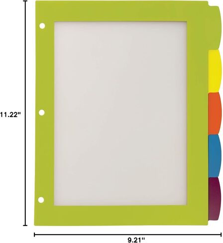 Avery Ultralast Big Tab Plastic Dividers for 3 Ring Binders, 8-Tab Set, Multicolor with White Labels, 1 Set (24901) in Saudi Arabia