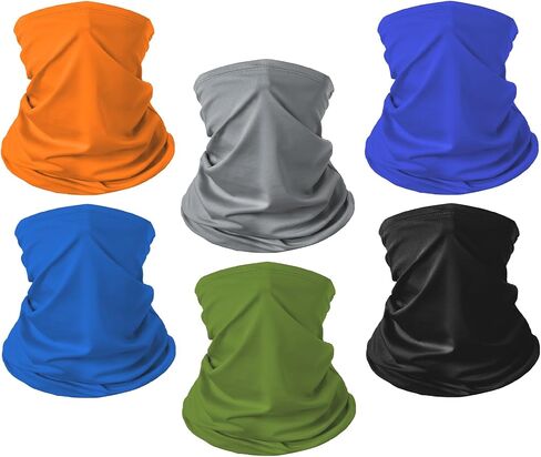 4 Pack Multi-Purpose Seamless Neck Gaiter Face Mask for Men and Women, Bandana, Rave Face Cover, Scarf, Balaclava, Headband, Head Wrap, Headwear in Saudi Arabia
