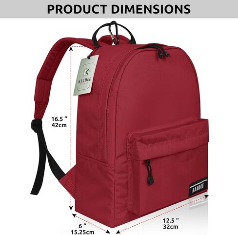 TRAVEL BACKPACK LIGHTWEIGHT CASUAL DAYPACK GYM BACKPACK LAPTOP BACKPACK SPORT BACKPACK RUCKSACK CAMPING BACKPACK 16.5" (Boxter Red) in Saudi Arabia