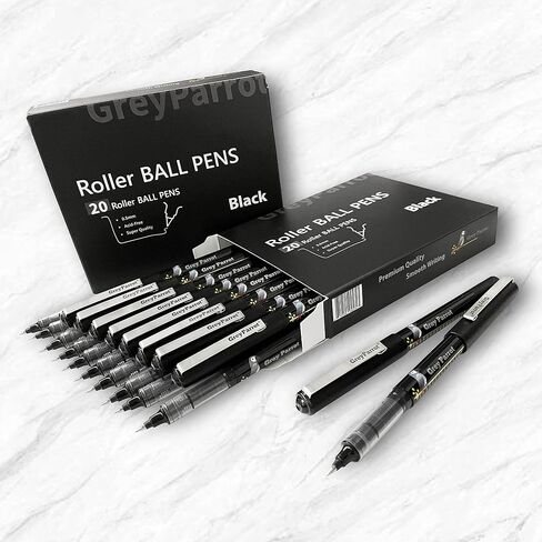 GreyParrot Roller Ball Pen, 0.5mm Liquid Ink Fine Line Pens for Writing Journaling Taking Notes for School Home Office in Saudi Arabia