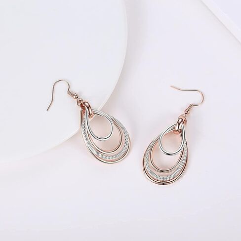 Kemstone Boho Unique Enamel Drop Earrings - Leaf Shape Purple & Gold Dangle Earrings - 6cm Handcrafted Hypoallergenic Earrings for Women in Saudi Arabia