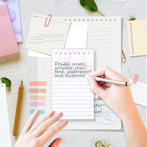 Koogel 50 Sheets/6 Pads Top Bound Pocket Notebooks, 3x5 Inch Small Spiral Memo Pads Durable Cover Notebooks for Office School Memo Tactical Steno Pads in Saudi Arabia