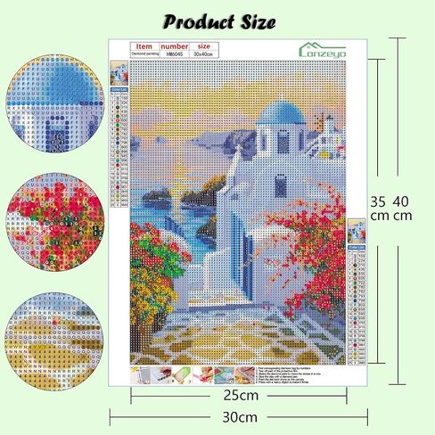 Lanzeyo Diamond Painting Kits for Adults, Adult Hand Crafts Diamond Art Kits, Succulent Diamond Dots Kits, Gem Art for Living Room Wall Art (Succulent) in Saudi Arabia