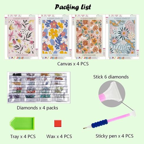 Lanzeyo Diamond Painting Kits for Adults, Adult Hand Crafts Diamond Art Kits, Succulent Diamond Dots Kits, Gem Art for Living Room Wall Art (Succulent) in Saudi Arabia