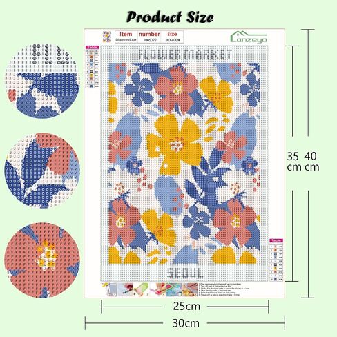 Lanzeyo Diamond Painting Kits for Adults, Adult Hand Crafts Diamond Art Kits, Succulent Diamond Dots Kits, Gem Art for Living Room Wall Art (Succulent) in Saudi Arabia