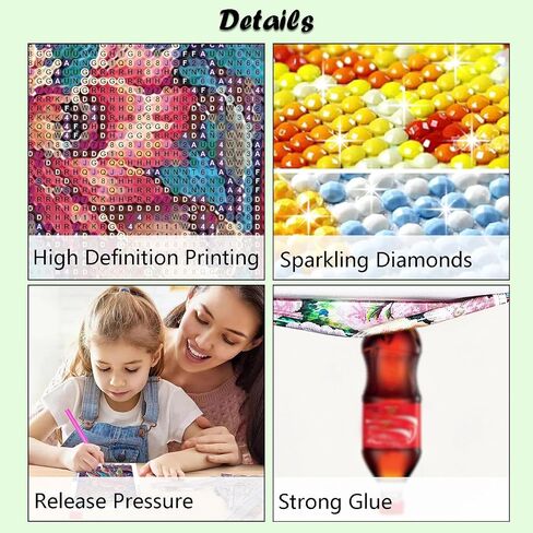 Lanzeyo Diamond Painting Kits for Adults, Adult Hand Crafts Diamond Art Kits, Succulent Diamond Dots Kits, Gem Art for Living Room Wall Art (Succulent) in Saudi Arabia