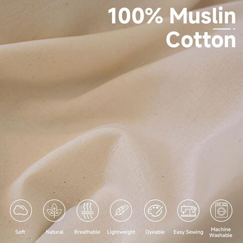 Simple & Opulence 100 ٪ نسيج شاش من القطن بعرض 58 بوصة بواسطة الفناء ، نسيج خفيف الوزن غير مبيد للخياطة ، مواد اللف ، النسيج ، قماش الملابس (5 ياردات) in Kuwait