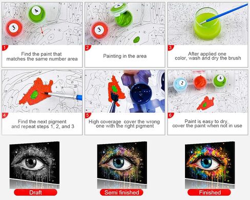 TUMOVO Paint by Numbers Kit for Adults Adorable Kitten Witch Brewing Magic Potion DIY Paint by Numbers for Adults Cat Oil Painting with Brushes Adult Paint by Number Kits Art Crafts 16x20 in in Saudi Arabia
