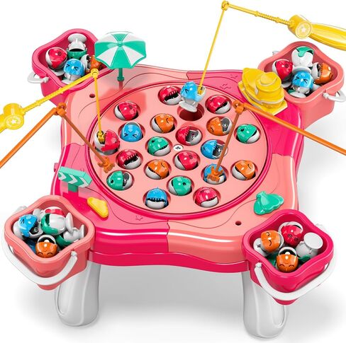 Magnetic Fishing Game for Kids Toddlers 3-5, 70 pcs Fishing Toys for Kids Toddlers 3-5, Fishing Table Toys Board Game Birthday Gifts for 3 4 5 6 7 8 Years Old Kids Toddlers in Saudi Arabia