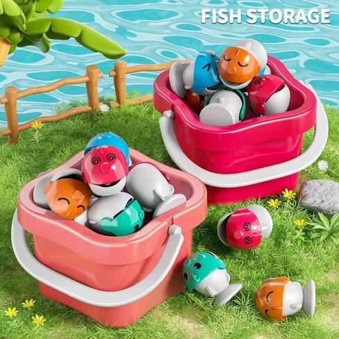 Magnetic Fishing Game for Kids Toddlers 3-5, 70 pcs Fishing Toys for Kids Toddlers 3-5, Fishing Table Toys Board Game Birthday Gifts for 3 4 5 6 7 8 Years Old Kids Toddlers in Saudi Arabia