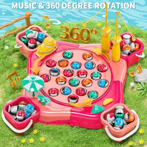 Magnetic Fishing Game for Kids Toddlers 3-5, 70 pcs Fishing Toys for Kids Toddlers 3-5, Fishing Table Toys Board Game Birthday Gifts for 3 4 5 6 7 8 Years Old Kids Toddlers in Saudi Arabia