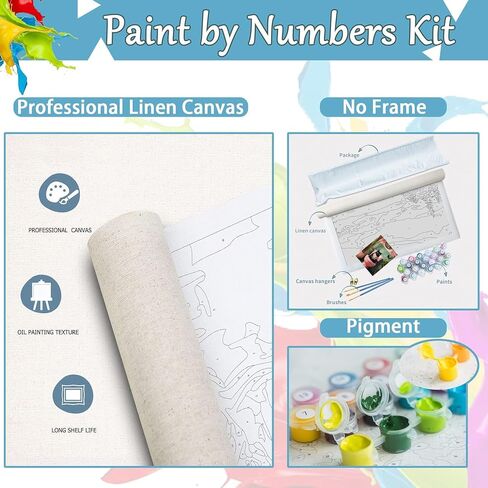 eimivrc Paint by Numbers Kit for Adults-Paint by Numbers,Paint by Number Kit for Adults Canvas Adult Paint by Numbers Kit Perfect for Home Wall Decor(16x20 Inch) in Saudi Arabia