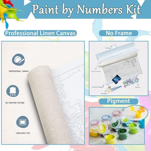 eimivrc Paint by Numbers Kit for Adults-Paint by Numbers,Paint by Number Kit for Adults Canvas Adult Paint by Numbers Kit Perfect for Home Wall Decor(16x20 Inch) in Saudi Arabia