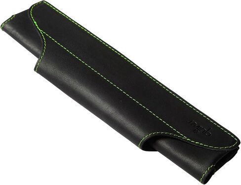 Pocket One Pen Holder Quiver, Leather Pen Holder For Notebooks, Pen Case & Pen Sleeve, Black Leather, Blue Stitching, A6, 5.5" - 6.5" tall. (14cm - 16.5cm) in Kuwait