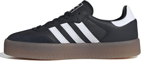 adidas Womens Sambae Sneakers, Cloud White/Core Black/Gold Metallic, Size 10 in Saudi Arabia