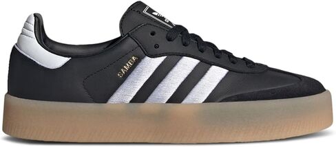 adidas Womens Sambae Sneakers, Cloud White/Core Black/Gold Metallic, Size 10 in Saudi Arabia