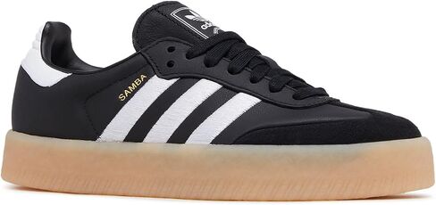 adidas Womens Sambae Sneakers, Cloud White/Core Black/Gold Metallic, Size 10 in Saudi Arabia