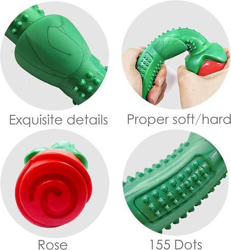 ألعاب Blingbrione Dog مضغ للسلالة الكبيرة العدوانية للمضغات العدوانية ، ألعاب Buppy Rose Rood Rubber Bearing للكلاب الصغيرة/المتوسطة ، وألعاب قوية للتدريب والتنظيف ، هدية عيد الحب التفاعلية. in Kuwait