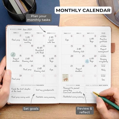 مجلة Clever Fox Self Mastery Journal - Journal Daily Daily Reflection وتحسين الذات مع مطالبات - دفتر اليومية للنساء والرجال (Rose Gold) in Kuwait