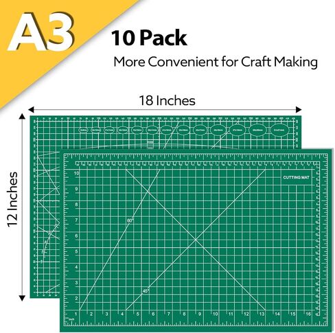 5 Packs Self Healing Cutting Mat 12" x 18" Rotary Cutting Sewing Mat A3, 5-Ply Cutting Board for Crafting, Sewing, Scrapbooking, Quilting and Precision Cutting in Saudi Arabia