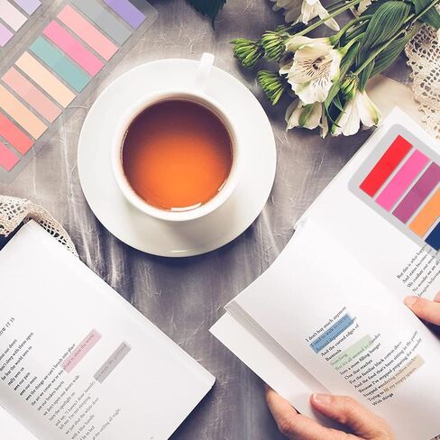 علامات تبويب جديدة مكونة من 1600 قطعة من علامات التبويب اللاصقة للكتب التوضيحية، وملاحظات لاصقة شفافة، وعلامات كتاب متعددة الألوان للقراءة، وعلامات تبويب علامات الصفحات القابلة للكتابة وتغيير الموضع (1600) in Kuwait